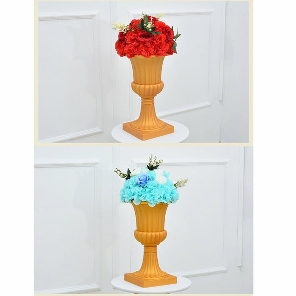 Decorative Plastic Roman Pot Pillar Column Gold Pedestal Wedding Party Deco