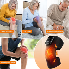 Heated Knee Massager – Cordless Electric Knee Wrap with Heat & Vibration for Pain Relief