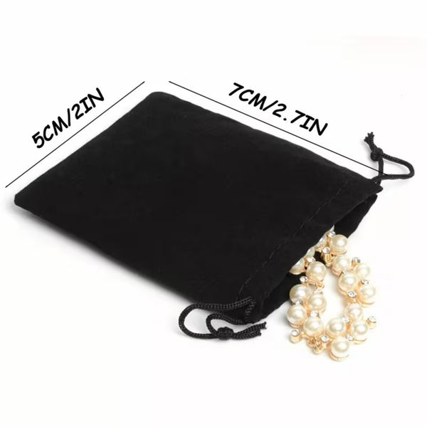 200X Drawstring Velvet Pouch Gift Bag Wedding Party Jewellery Tumbled Stones
