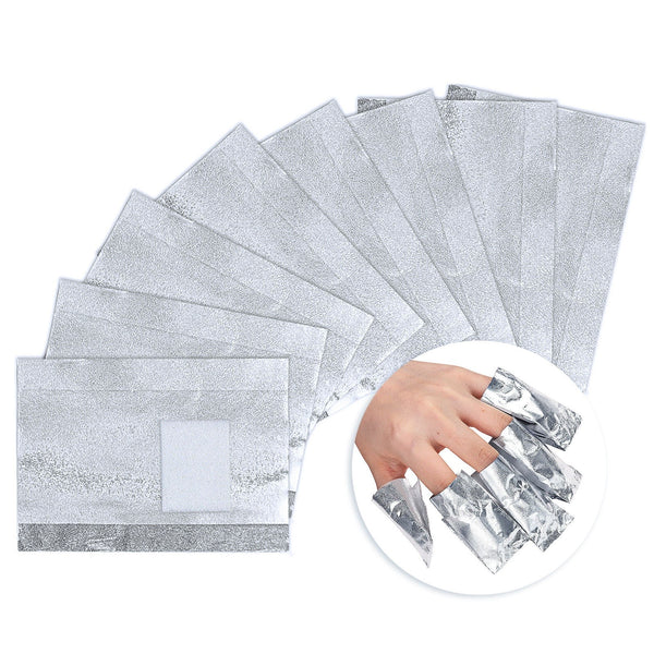 500 Pack Nail Foil Wraps for Gel Polish Removal – Aluminium Soak Off Nail Remover Wraps for Acrylic and Gel Nails