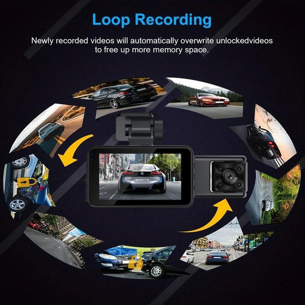 1080P Car Dash Camera Video DVR Recorder Front and Rear Night Vision Dual Cam