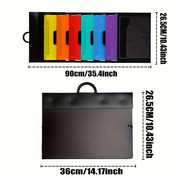 2PCS Wall Mount Hanging File Organizer 6 Pocket Document Folder Storage Holder