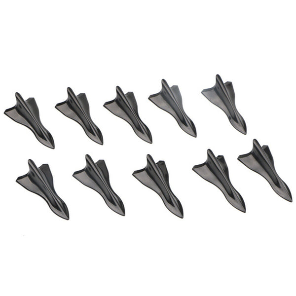 10PCS Vortex Generator Diffuser Car Shark Fin Bumper ABS Black Roof Spoiler