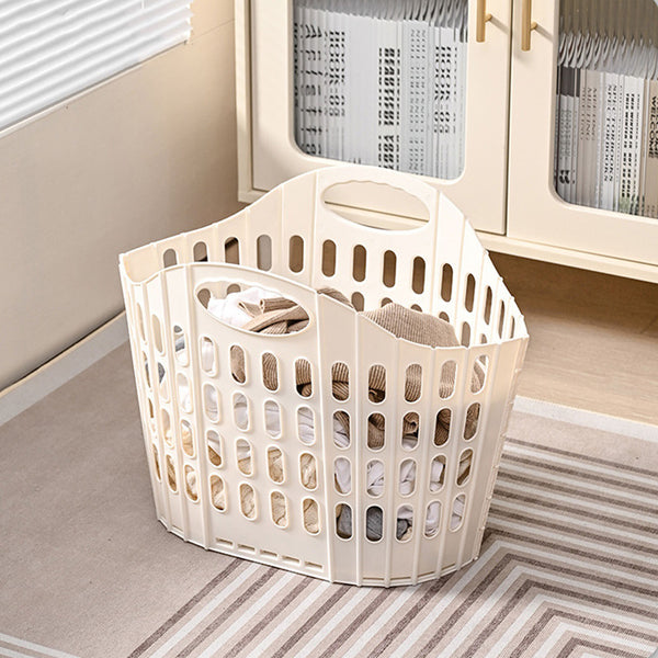 2PCS Foldable Laundry Basket Large Plastic Clothes Storage Hamper