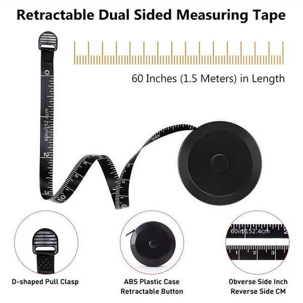 10x Retractable Soft Tape Measure for Sewing Fabric Cloth Measurement 60Inch/1.5M