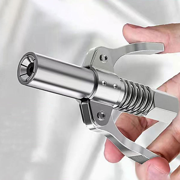 2X Grease Tool Coupler Heavy-Duty Quick Lock Double Handle Leak-Free Grease Gun