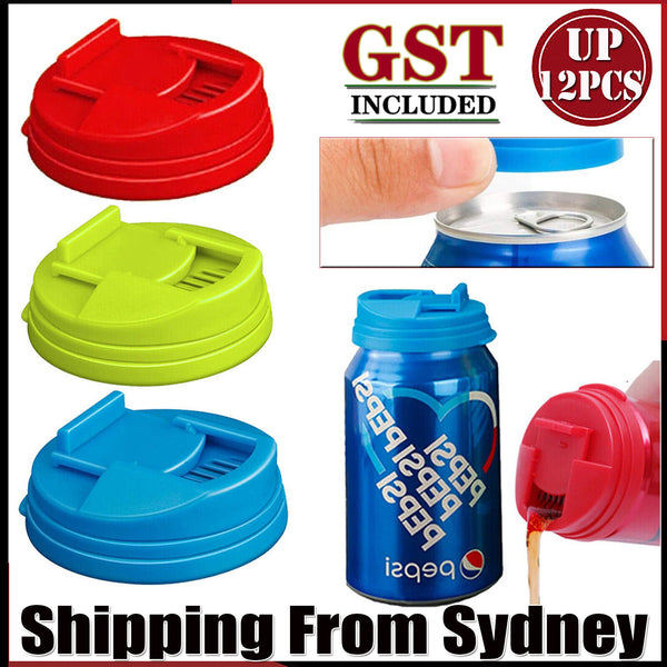 UP 12PCS Beverage Can Lid Cap Soda Drink Snaps Tops Cover Lock Sealer Protector