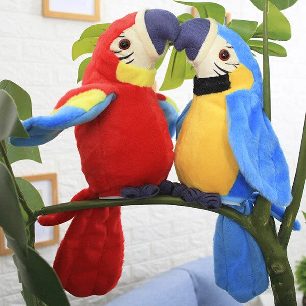 Talking Parrot Plush Toy Repeats What You Say Interactive Record Bird Kids Gift