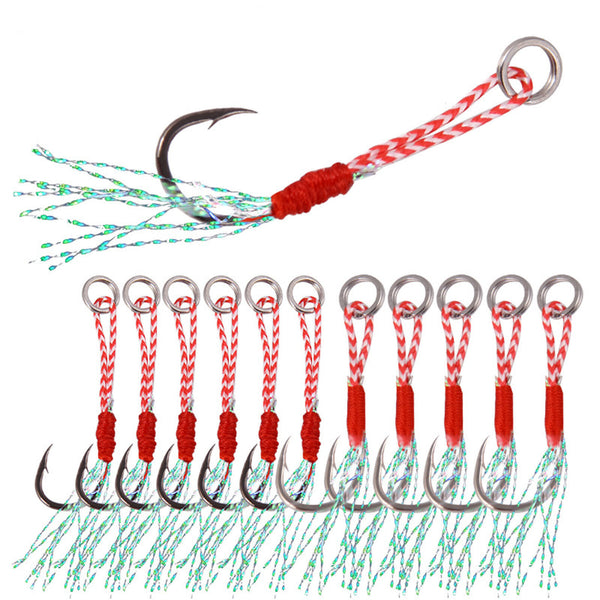 UP100X Jigs Assist Hooks Twin Jigging Metal Fishing Lures Slow Circle Hooks Flas