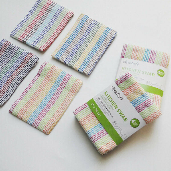 12PCS Dish Towels High Absorbent Cotton Kitchen cloth Tea Towels Wipes AU NEW
