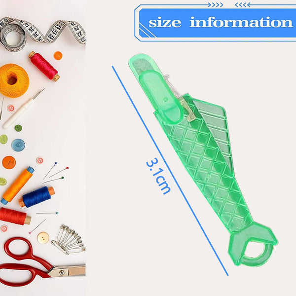Green Automatic Quick Sewing Machine Needle Threader Stitch Insertion Tool