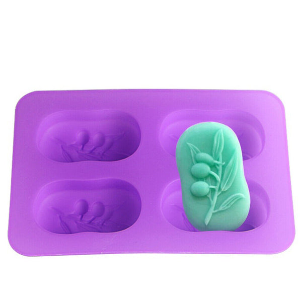 4 Cavity  Olive Tree Shape Handmade Cake Mould   Craft Tools   Soap Mold