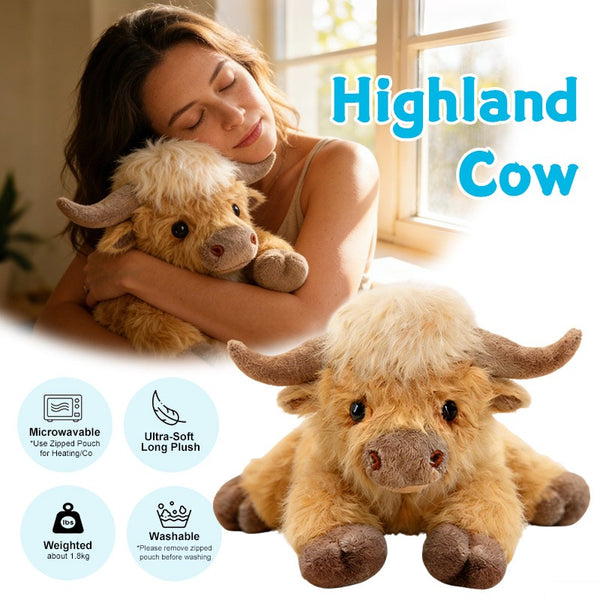 Highland Cow Plush Toy Soft Stuffed Animal Weighted Plush 25CM 45CM 55CM
