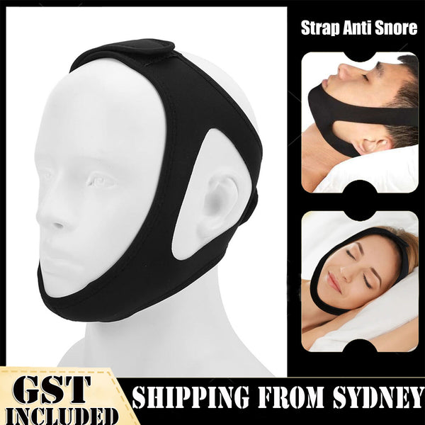 New Stop Snoring Chin Strap Anti Snore Sleep Apnea Belt Device Solutions Jaw AU