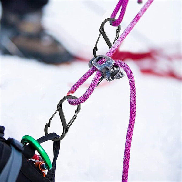 Cable Carabiner Camping Hiking Hook Chain Key S-Ring Lock Clip Holder NEW