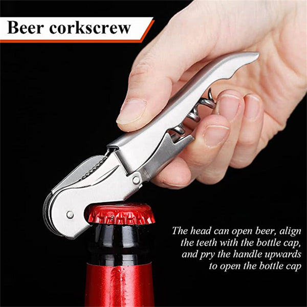 1-3X Waiters Friend Corkscrew Stainless Steel Wine Bottle Opener Screw Knife Bar