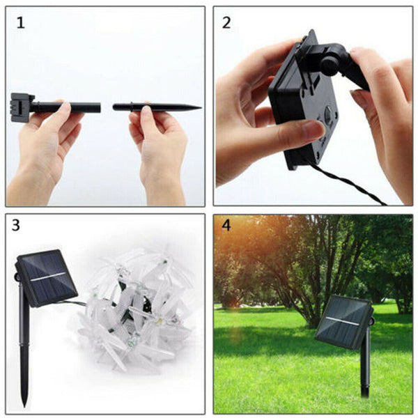 Solar Dragonfly LED Decoration Lantern Garden Room Path Garden New String Lights