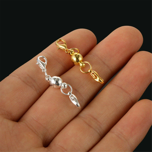 5/10Pcs Strong Magnetic Clasp Necklace Converter Extender lobster claws