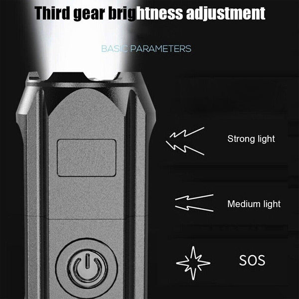 Waterproof USB Rechargeable 990000LM CREE LED Tactical Flashlight Torch Zoomable