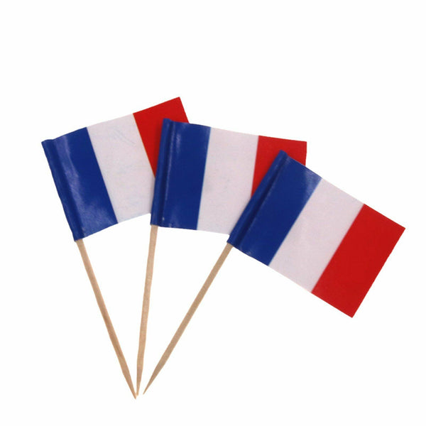 French Flag France Flag Toothpicks For Cooking Cupcakes Cocktails Party Supplies