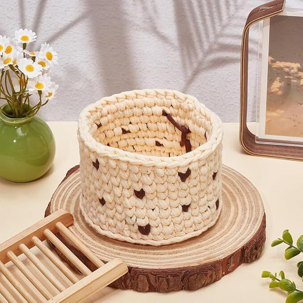 12pcs Wooden Crochet Basket Base 14cm | Round Flower Hollow DIY Handbag Bottom