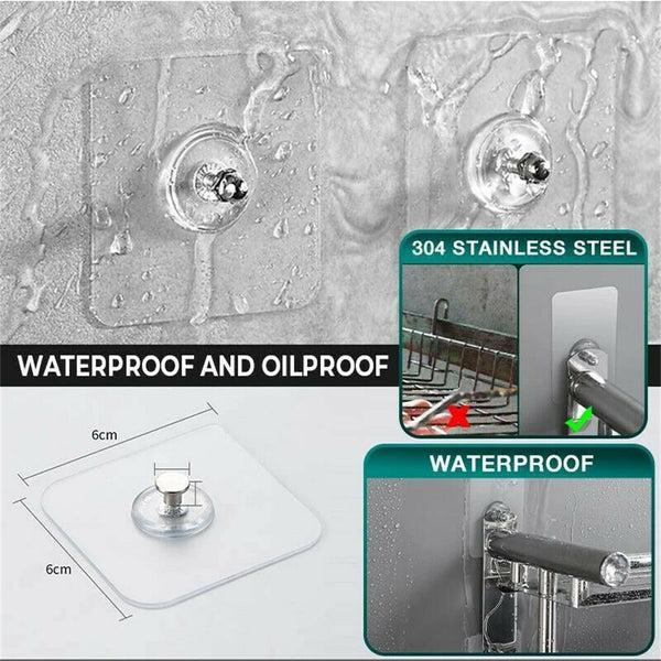 10PCS Punch-Free Self Adhesive Screw Sticker Wall Hanging Sucker Hook Nail New