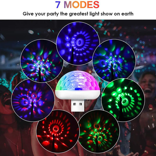 2PCS USB Mini LED RGB Disco Stage Light Party Club DJ KTV Magic Phone Ball Lamp