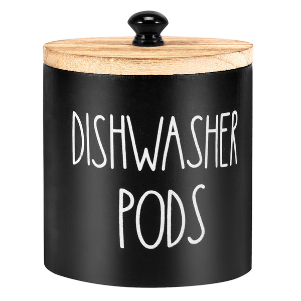 2pcs Wooden Dishwasher Pod Holder with Lid | Laundry Capsule Storage Container