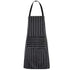 2pcs Black Striped Kitchen Aprons with Pockets | Washable Chef BBQ Cooking Aprons