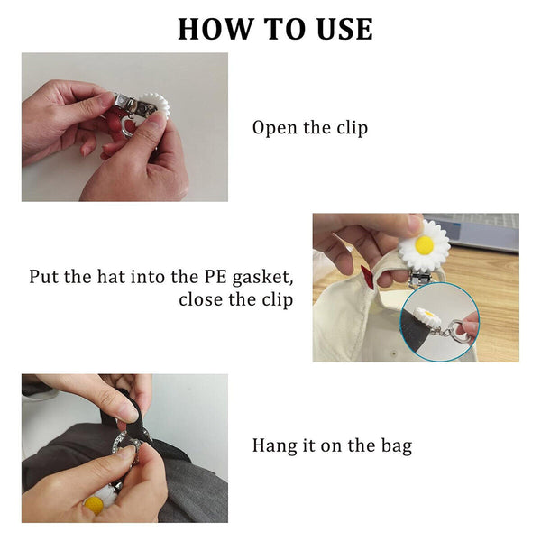Daisy Silicone Cap Clip Multi Function Brim Clip Holder for Hat Bag Accessories