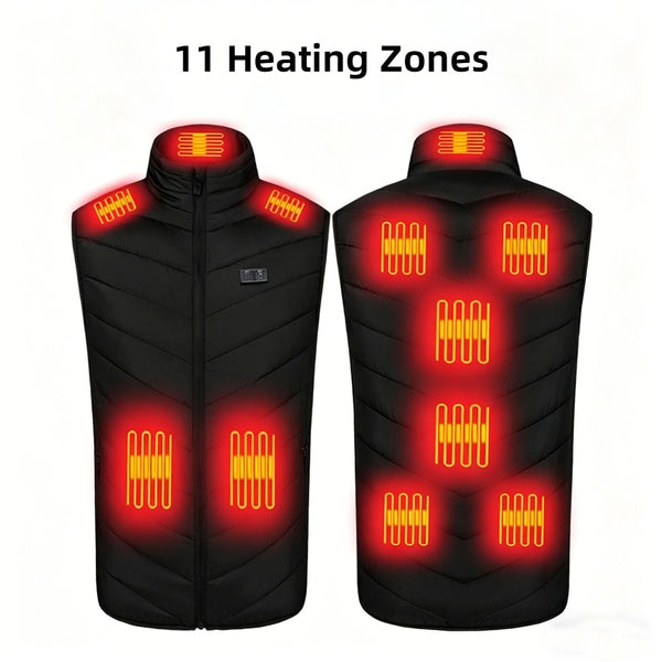 Unisex Thermal Warm Winter Body Warmer Heated Vest USB Electric Jacket Heat Pad