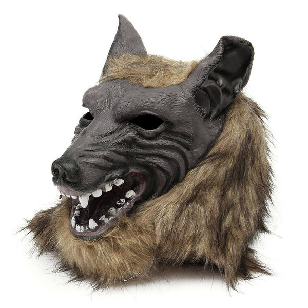 Werewolf mask and gloves worn together
