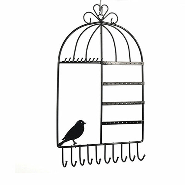 Rack Organizer Stand Necklace Hanger Earring Women Bracelet Holder Cage Jewelry