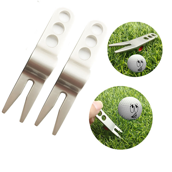 2X Golfs Ball Marker mark Divot Pivot Repair Tools Repairer New Tools Silver AU