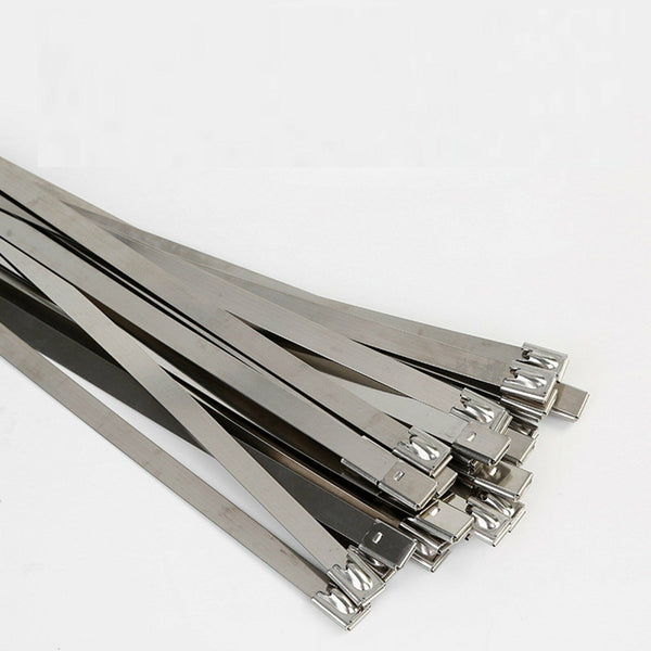 100pcs Stainless Steel Self Locking Cable Zip Ties Wrap Tie 150 200 300mm SS 304