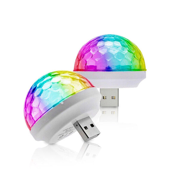 USB Mini LED RGB Disco Stage Light Party Club DJ KTV Magic Phone Sky Ball Lamp