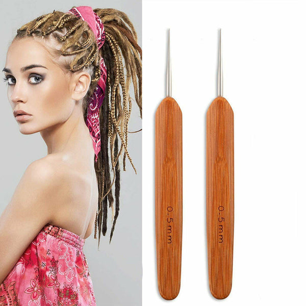 Dreadlocks Crochet Hook Bamboo Needle Dread Braiding Hair Extension Making Tool