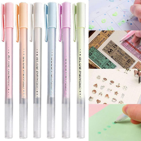 6Pcs Scrapbook Dispensing Glue Pen Precisely Controlling the Flow of Glue Pen AU