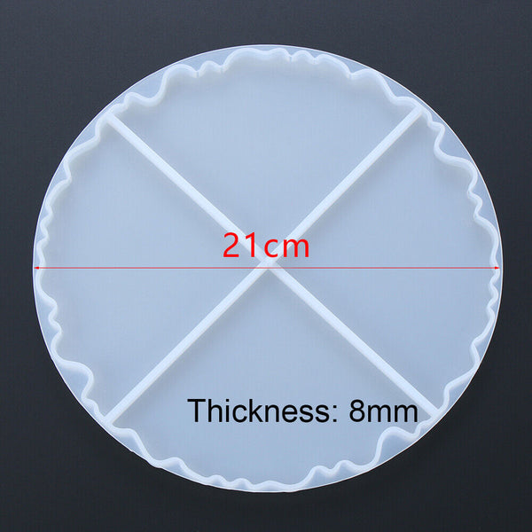 Coaster Resin Casting Mold Silicone Jewelry Agate Making Tray Mould Craft