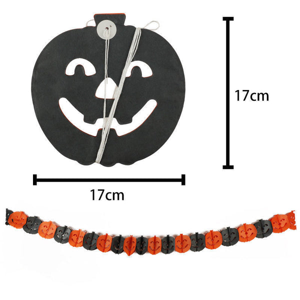 AU Halloween 3M Bat Hanging Pumpkin Spider Bat Garland Scary Decoration Party