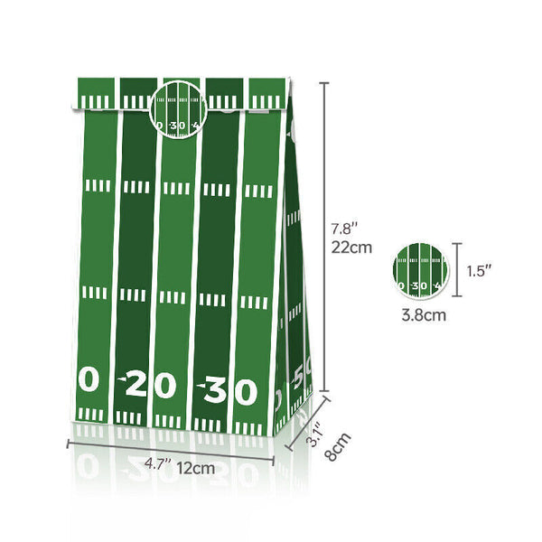 Football Touchdown Sports Game Party Candy Gift Kraft Paper Bags Birthday Gift