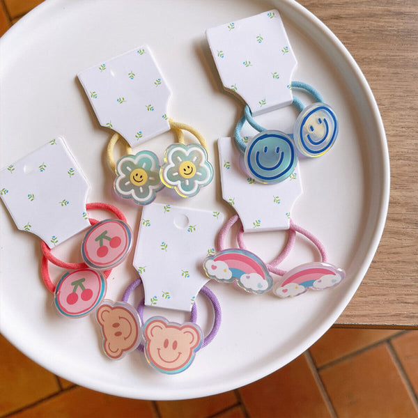 Cute Girls Hair Accessories Cartoon Scrunchie Childrens Elastic Hair Cord AU