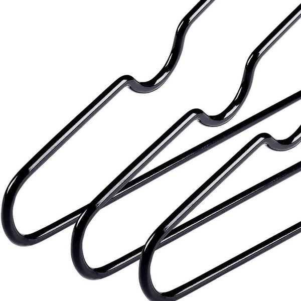 10X Metal Clothes Hangers Non Anti Slip Rubber Coated Wire Suit Coat Hanger