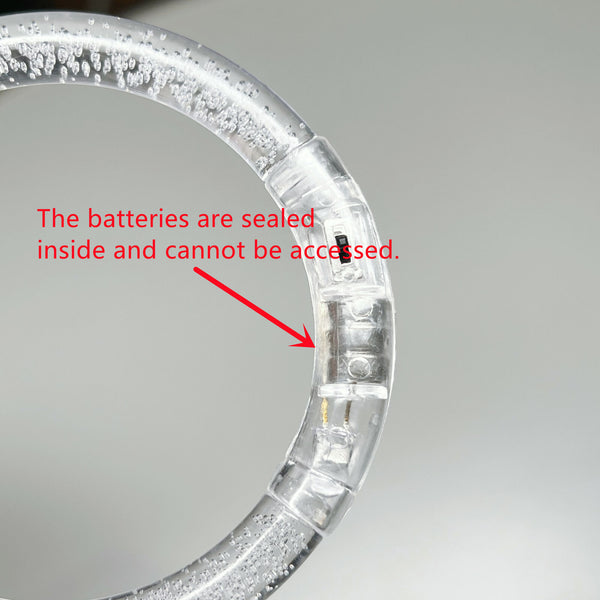 100x LED Bracelets Glow Bangle Light Up Wristbands Neon Bracelet for Kids Adults