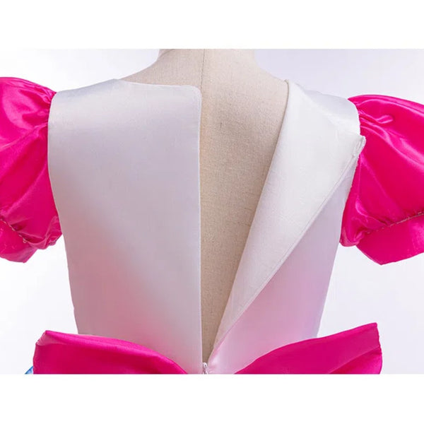 Gabby Dollhouse dress shoulder and sleeve detail on mannequin - Lets Party