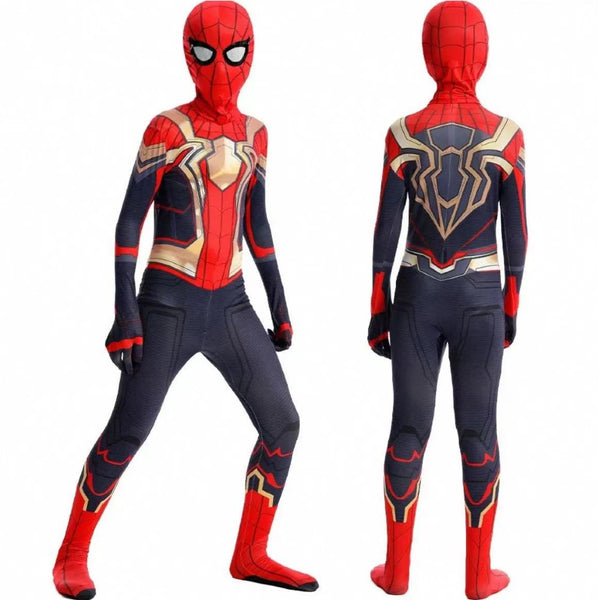 Web pattern superhero suit for kids celebrations