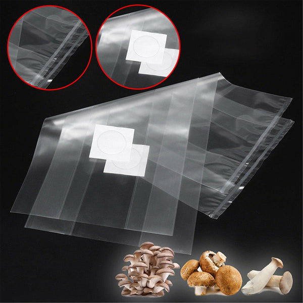 Mushroom Grow Bag Grains Spawn Substrate High Temp Pre Sealable 50x25cm