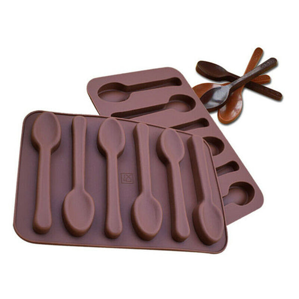 Silicone Spoon Shape Chocolate Mold Kitchenware Jelly Ice Mould Cake Baking Tool