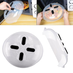 Microwave Splatter Cover – Clear Food Splash Lid with Steam Vent