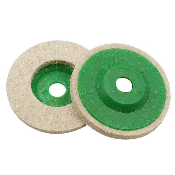 UP 40X Wool Polishing Discs 4Inch Finishing Wheel Buffing Pads for Angle Grinder